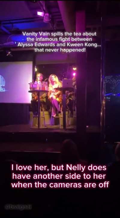 Vanity Vain, during viewing party, claims that Nehellenia has &ldquo;another side to her when the cameras are off, Nelly responds