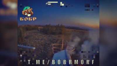 RU POV: Video of the work of FPV Squad BOBR "Beavers" БОБРов. Unmanned Rapid Response Unit of the Russian Ministry of Defense.