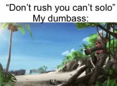 My dumbass rushing loot island knowing damn well my squad is still grabbing lightsabers