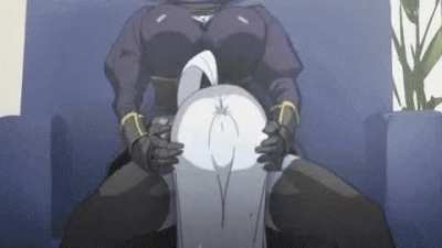 Lala a Dullahan Girl from Monster Mosume cumming from licking her own pussy
