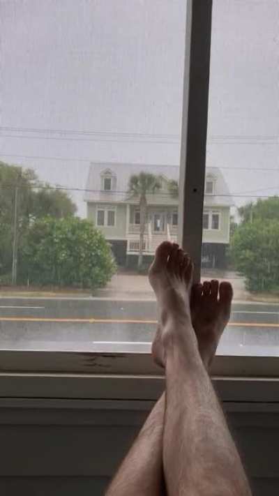 Rain at the beach