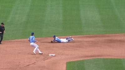 [Highlight] [Highlight] Michael Massey and Bobby Witt Jr. turn an incredible double play.