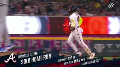 [Highlight] [Highlight] Marcell Ozuna hits his second home run of the game to give the Braves the lead.