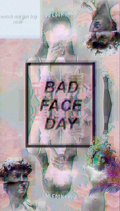 A gif titled: "bad face day"