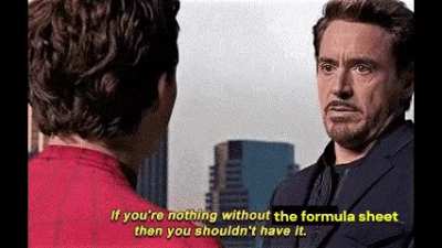 "are we getting a formula sheet?"