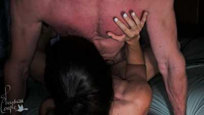 I cum then he cums all over my face, lucky me