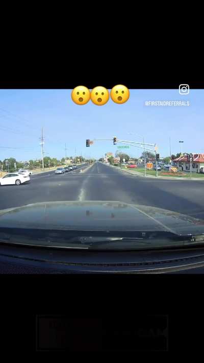 Skateboarder ignores red light