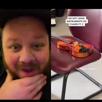 Never leave your instrument in a chair&hellip;.