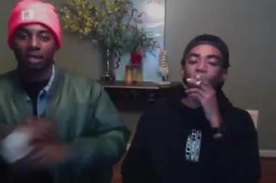Young Playboi Carti listening to 3Hunna on webcam