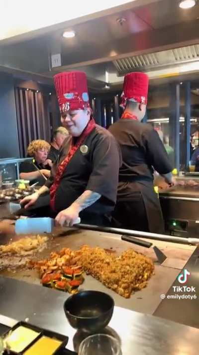 GB if they ever take those lessons at Benihana