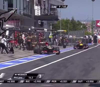 Loose wheel during an F1 race