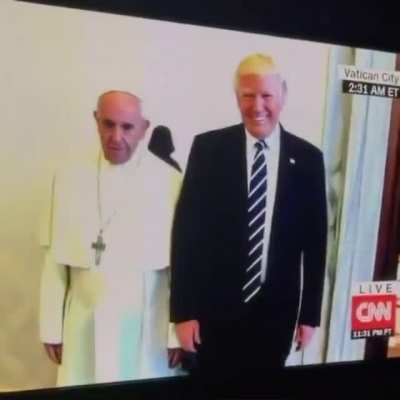 WCGW if I try to hold the Pope&rsquo;s hand
