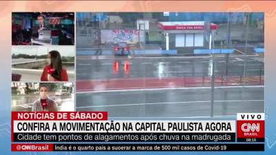 Repórter da CNN Brasil sendo assaltada ao vivo