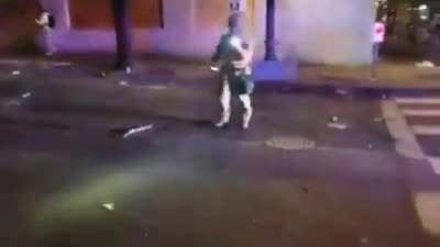 Portland &ldquo;police&rdquo; caught shouting &ldquo;LEAVE NO EVIDENCE BEHIND&rdquo; as they pick ammunition rounds up from the ground. Earlier in the protests, police were seen picking up tear gas canisters to hide how much they have been gassing protestors.