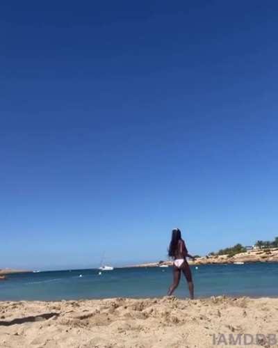 Topless at beach
