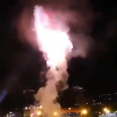 Putting fireworks on a hot air balloon