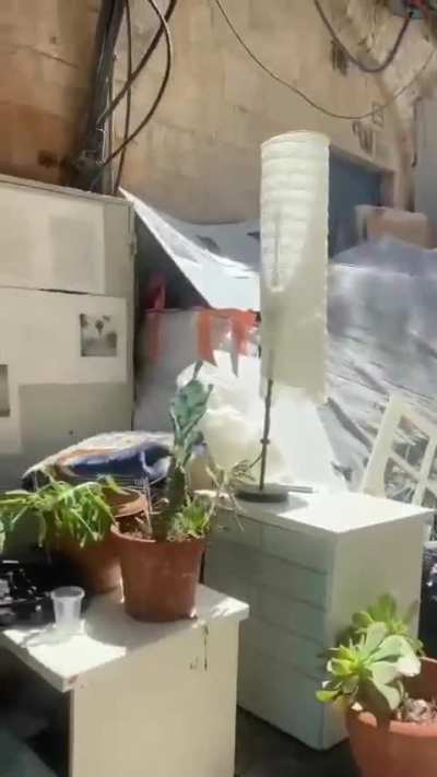 Woman forced out of her house that she owned for 75 years by Isra&euml;l forces to be given to Settlers who threw all her fourniture out in Jerusalem 