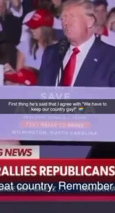 "We have to keep our country gay.."