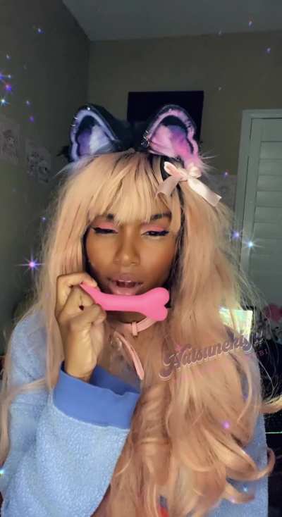 Cute pink bone gag
