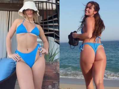 Blue bikini