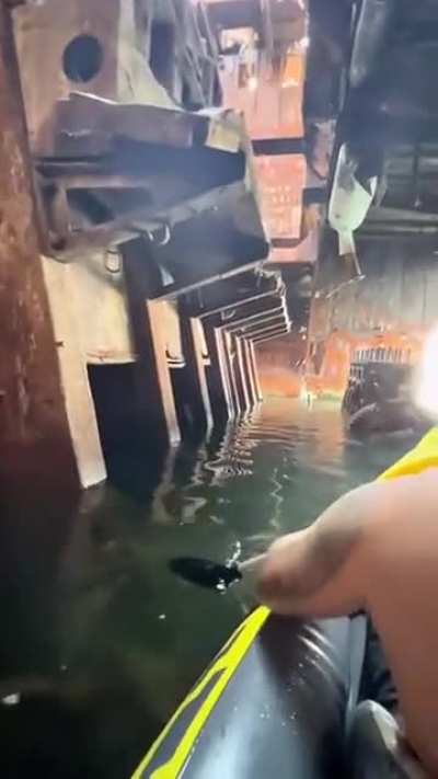 boating on an abandoned ship