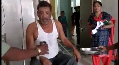 Guy suffering from hydrophobic caused due to rabies
