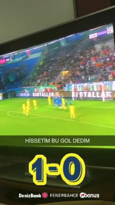 Me and my family watching Fenerbahce&rsquo;s goal