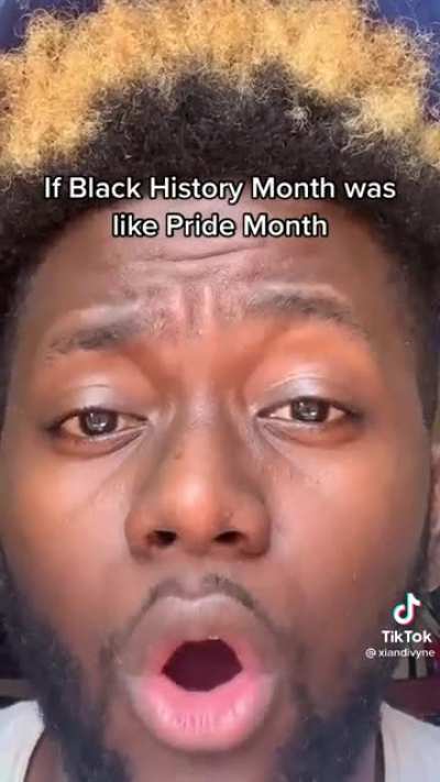 I'd Black History Month was like Pride Month