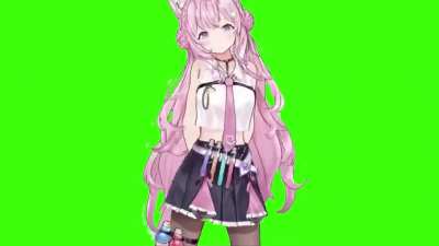 Hololive's Hakui Koyori shakes her hips, nice hip! (Hakui Koyori Dance green screen) (check comments for source and my channel)