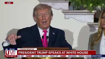 Trump: "We now have inflation is totally neutralized... We had more people working on Friday than at any time in the history of our country. Wages have gone up more than inflation - first time that's happened in many years."