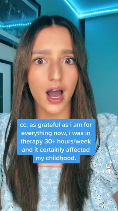 She broke a wooden chair over her therapists head at the age of 3