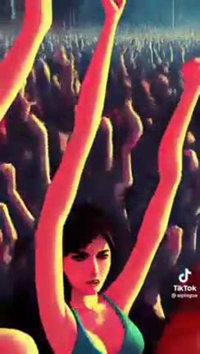 AI generated support for Iranian revolutionaries