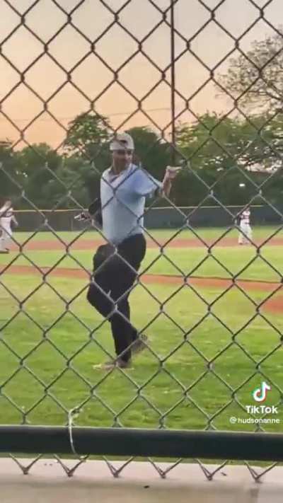 Little league umpire stops the game because of parents
