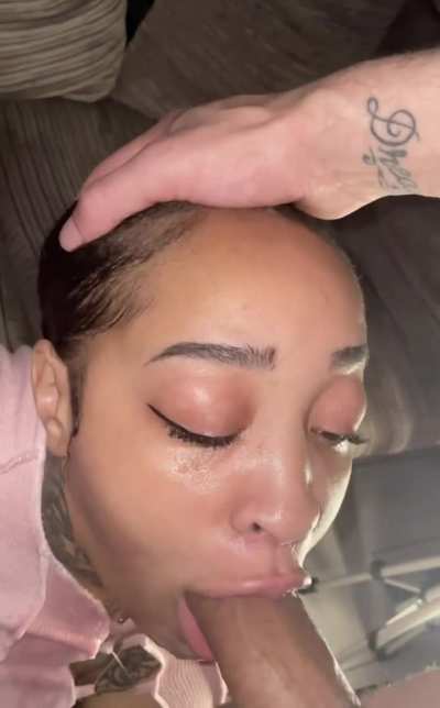 Slobbering on dick