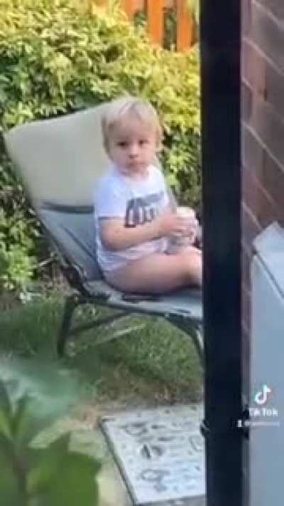 To drink a beer.