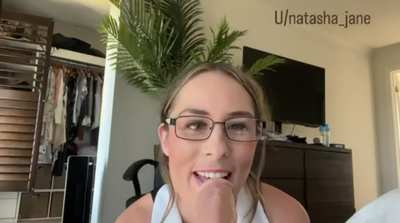 I&rsquo;d look hotter with your cum on my glasses ;)