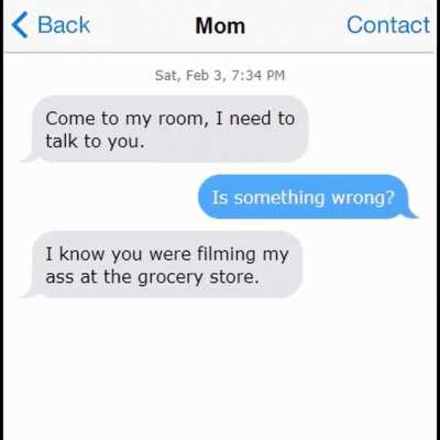 Son gets reprimanded for filming her mom&rsquo;s ass in public.