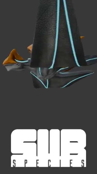 Deep-sea creature from our underwater sci-fi game &ndash; new glider type (wireframe to animated)