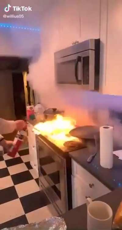 Putting out a fire
