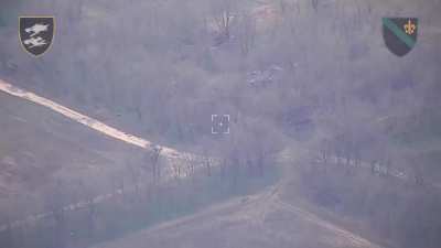 Russian truck w/ UAV launcher was located and destroyed by the joint efforts of the 38th Marine Brigade &amp;amp; the 140th Separate Reconnaissance Battalion of the Marine Corps in Kherson.