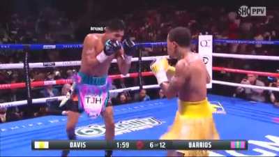 Gervonta Davis displays great head &amp;amp; upper body movement in the 6th round against Mario Barrios