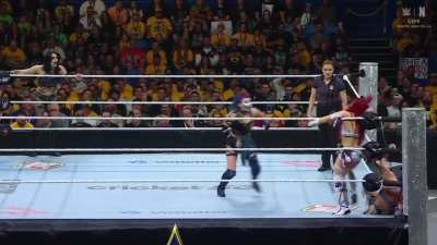 Rhea helps Iyo take down the Kabuki Warriors!