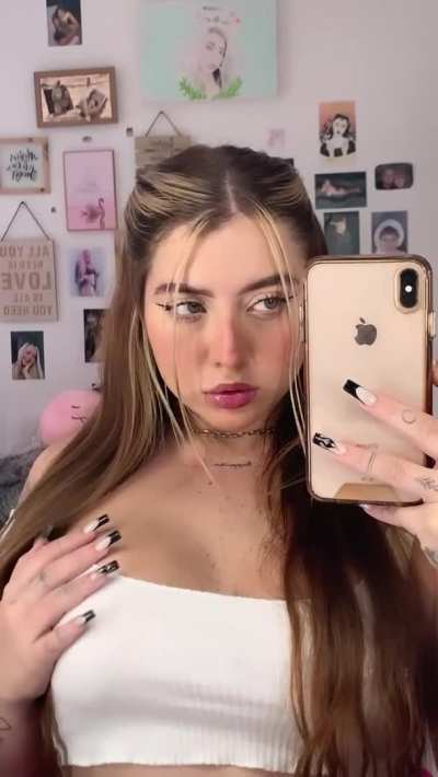 In the mood for your cum on my tits