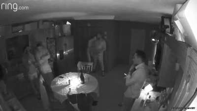 My husband had a small Xmas party - I ended up in heels wearing nothing but a tie - and then I got on my knees mid party and started giving head to a big black guy - all of a sudden the other guys started to walk over and pull their dicks out for me to su