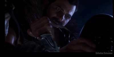 Symbiote Spiderman confronts kraven 