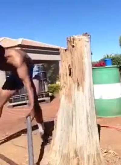 To chop wood