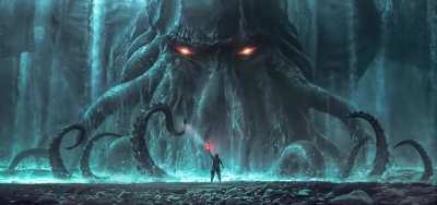 Cuthulu animated 3840x1808 wide picture artist 