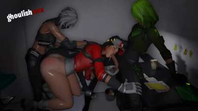 Futa Hush and Toxin fucking Remedy (Ghoulishxxx) [Fortnite]