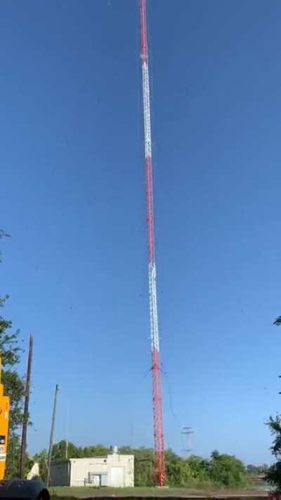 Taking down a radio tower with a single battery powered hand tool
