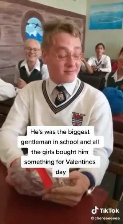 The ultimate Chad. Stealing girls&rsquo; hearts with respect and kindness.